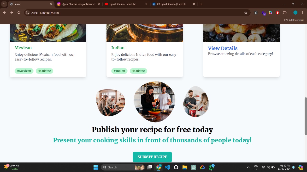 Zayka-A recipe Webapp 