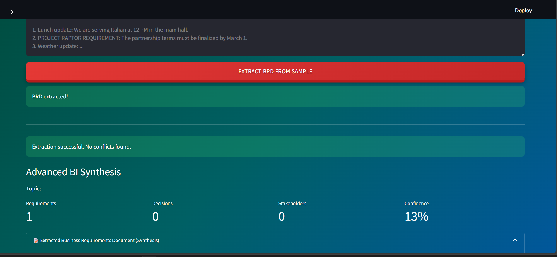 Enterprise Multi-Channel Requirements Synthesizer