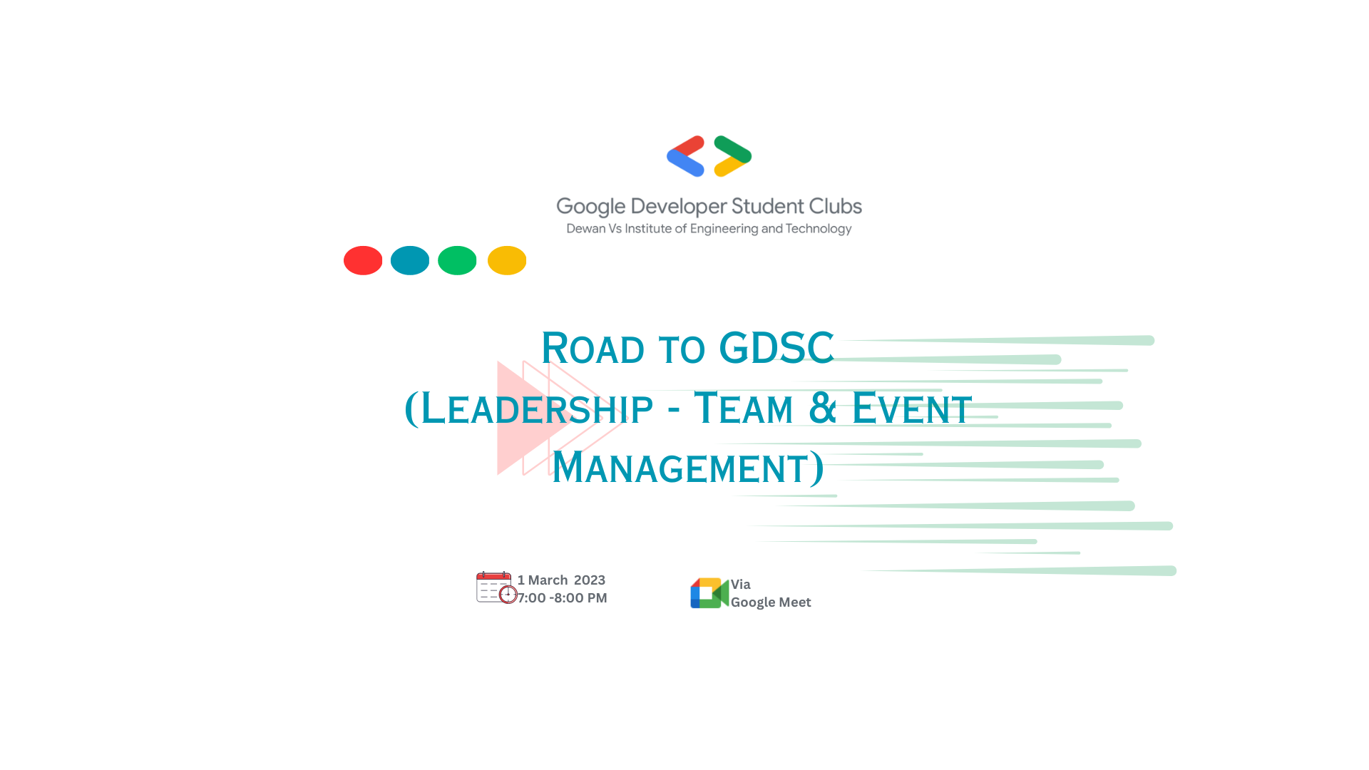 Road to GDSC (Leadership - Team & Event Management)
