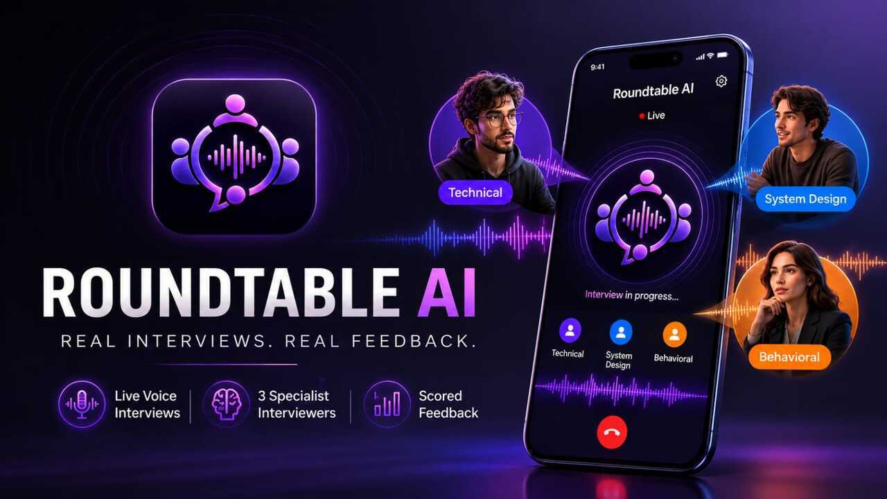 Roundtable AI - One Candidate. Three AI Interviewers.