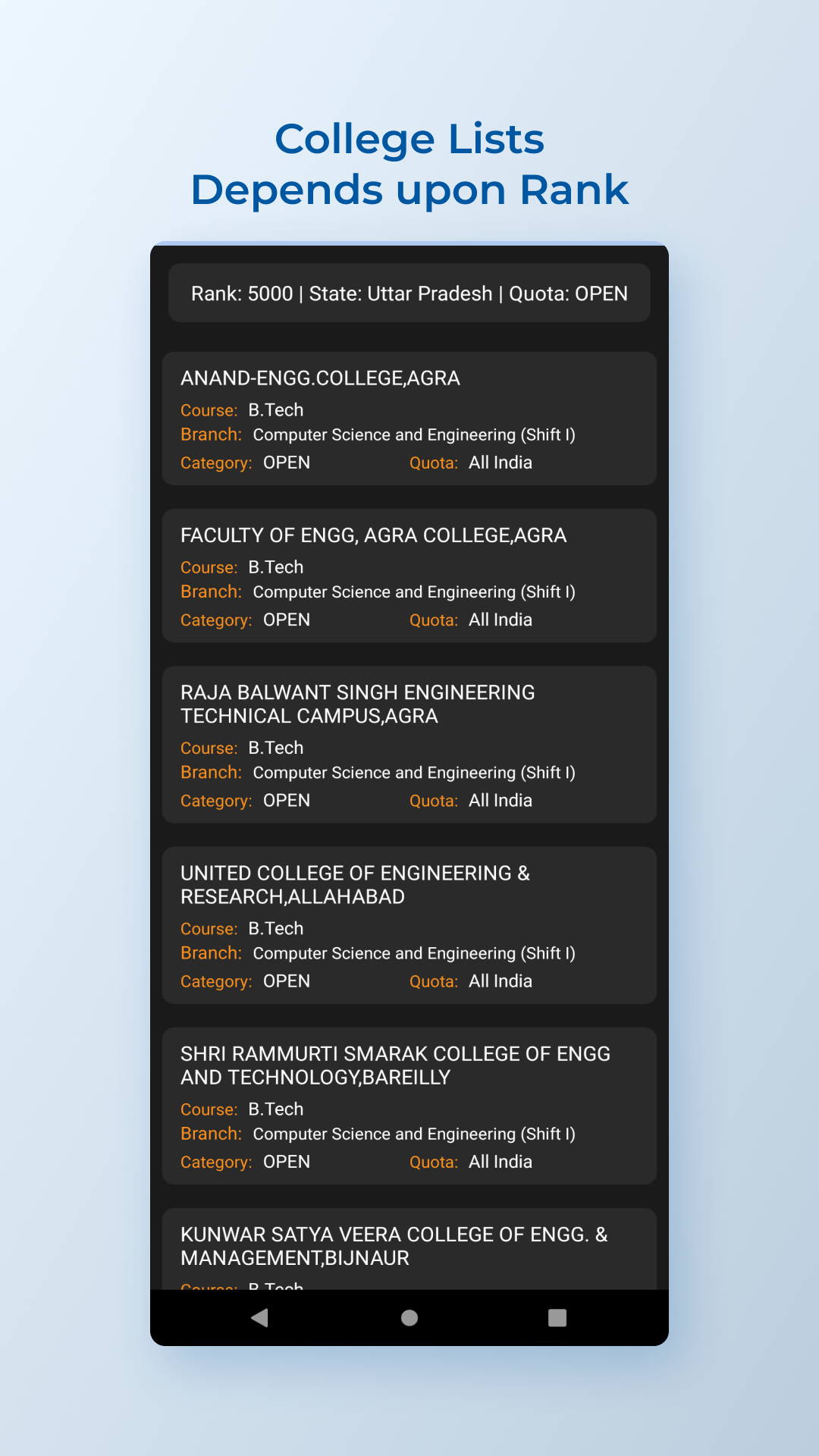 AKTU College Predictor