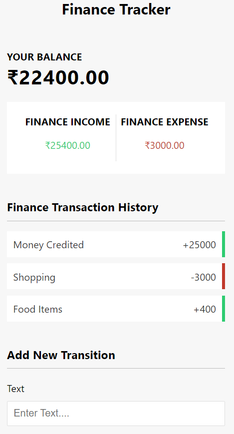 Personal Finance Tracker