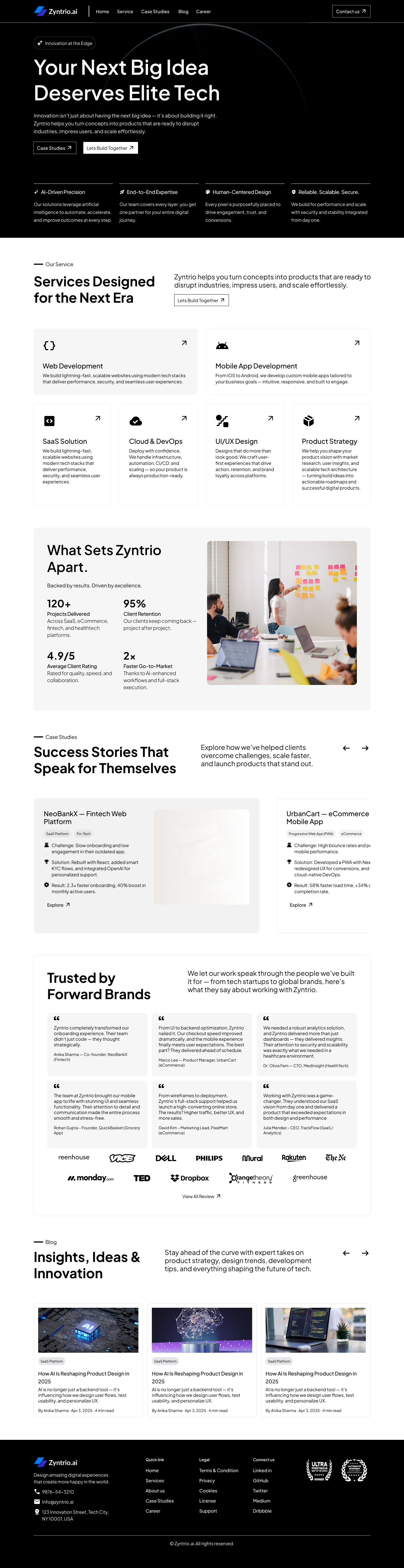 Designing Zyntrio.ai — A Modern IT Service Landing Page. Designing Zyntrio.ai — A Modern IT Service Landing Page.