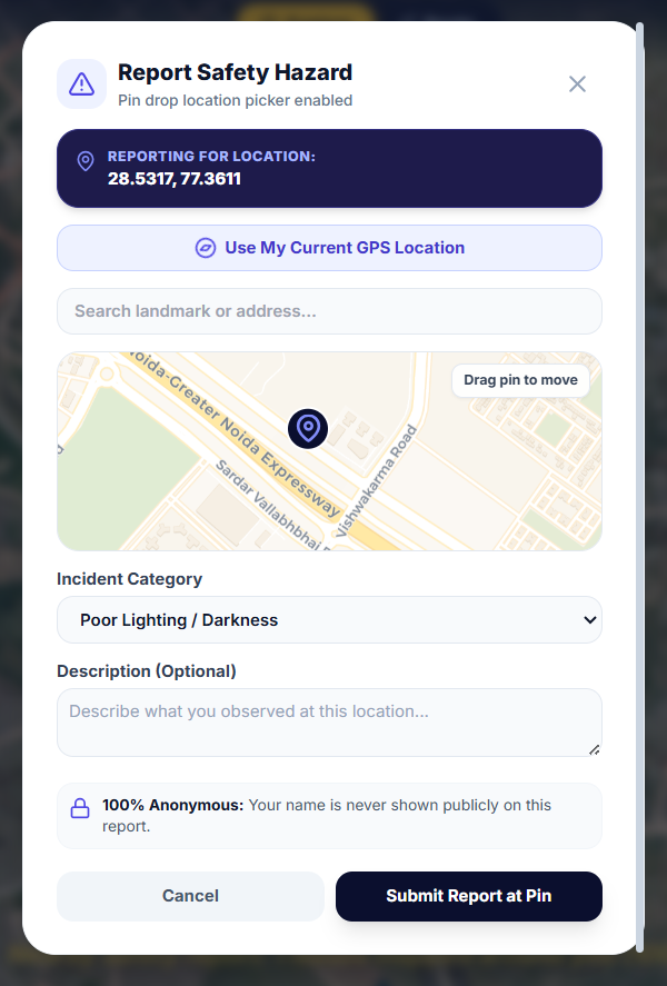 Nirbhay — AI-Powered Unsafe Zone Detection for Women's Safety