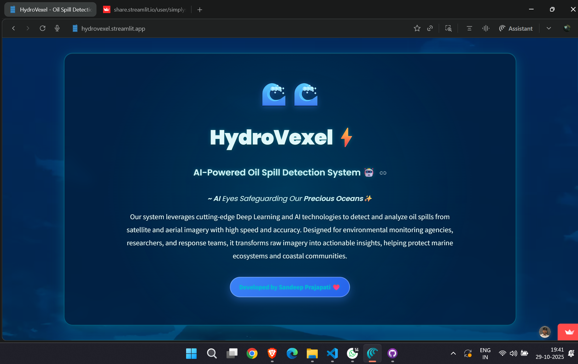 HydroVexel - An AI-Powered Oil Spill Detection System