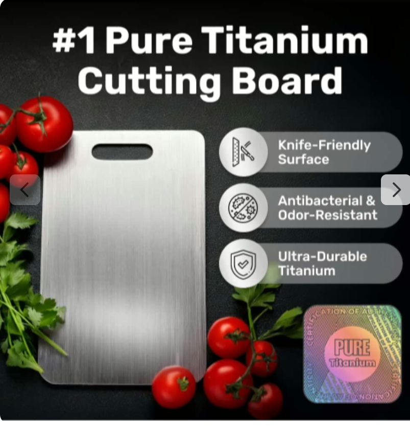 Katori™ Titanium Board: 100% Antibacterial & Scratch-Resistant