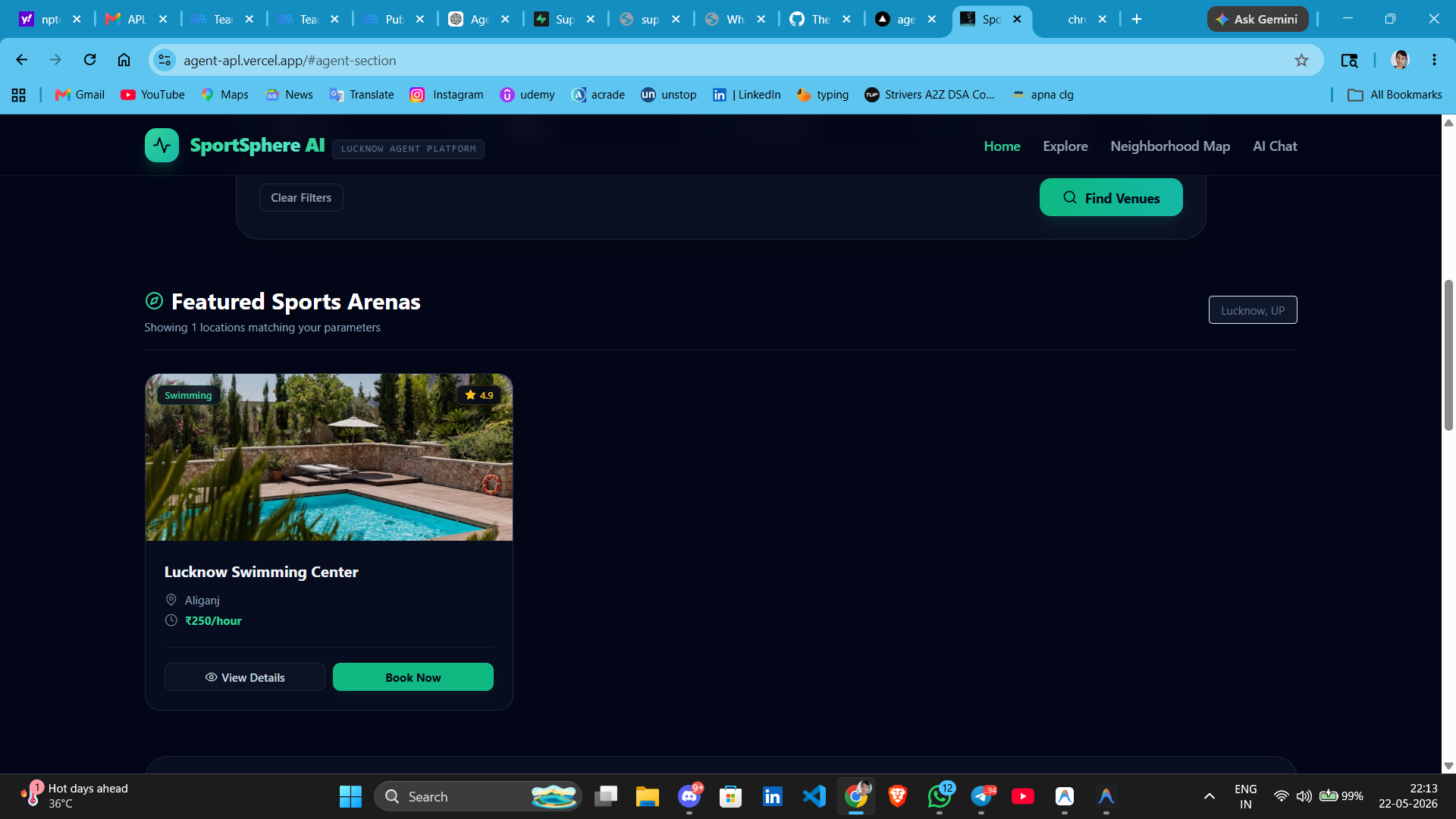 SportSphere AI – Agentic Sports Discovery & Booking Platform SportSphere AI – Agentic Sports Discovery & Booking Platform