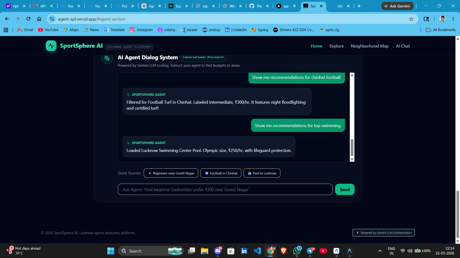 SportSphere AI – Agentic Sports Discovery & Booking Platform SportSphere AI – Agentic Sports Discovery & Booking Platform