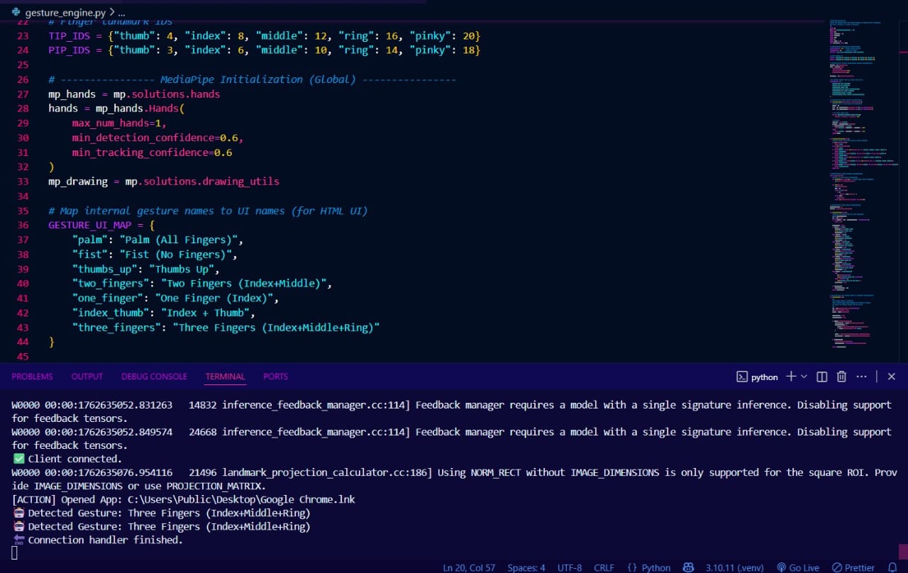 Touchless Computer Control for Hospitals/Factories