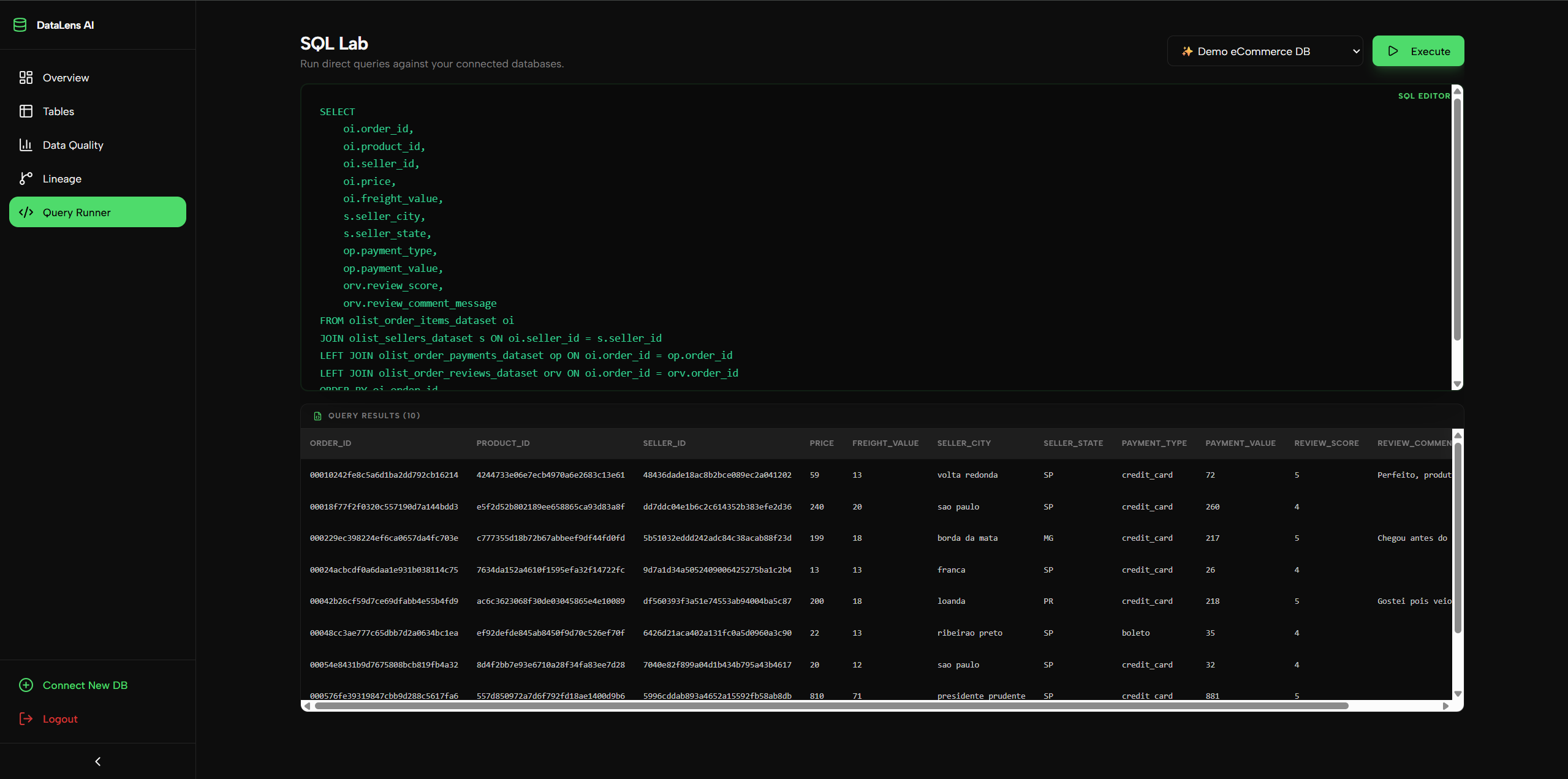 DataLensAI — Understand your data instantly with agentic, deterministic intelligence.