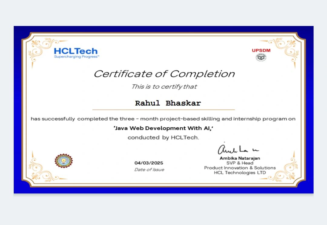 HCL Internship