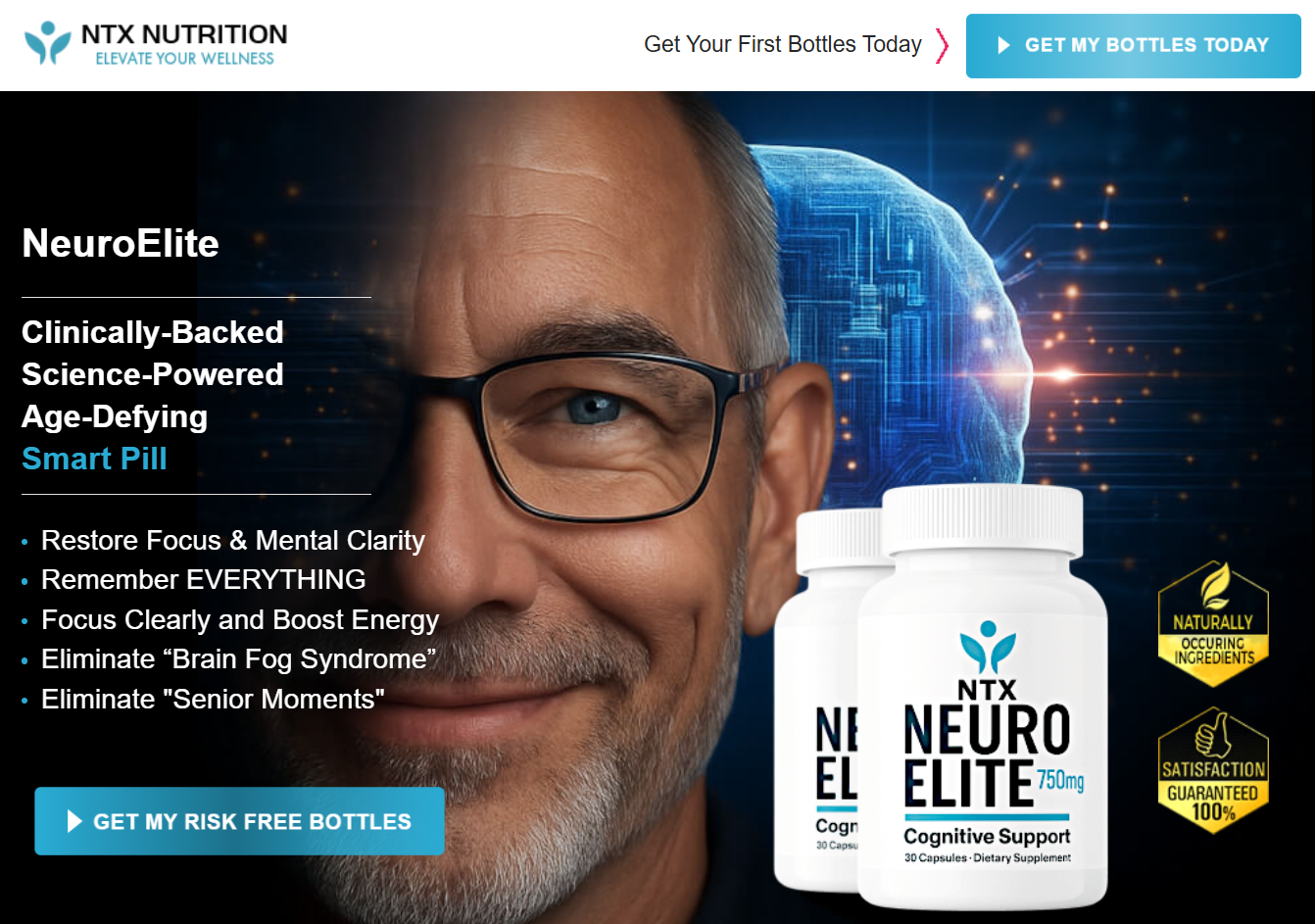 NTX Neuro Elite Cognitive Support Nerve Growth In The Brain Blood Flow
