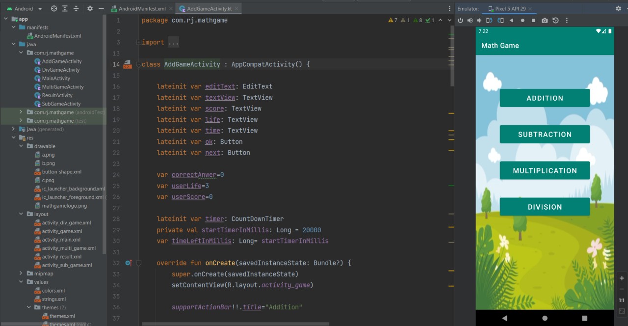 I built a math game app to help kids learn and have fun! ✨