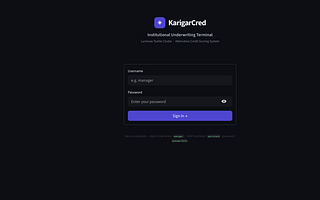KarigarCred - Financial Identity for Every Karigar!