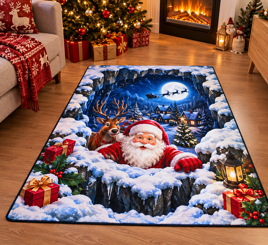 Shirem Christmas 3D Illusion Rug Shirem Christmas 3D Illusion Rug