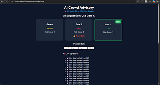 Stadium Crowd Advisory App