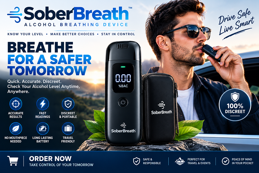 SoberBreath Breathalyzer – Quick & Convenient Alcohol Level Checks
