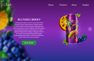 Fruit Juice Soda Can Website design