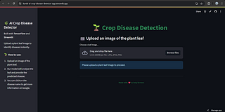 AI BASED CROP DISEASE DETECTION MODEL