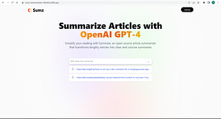AI Aritcle-Summarizer (Sumz)
