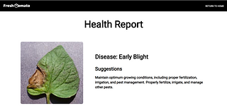 FreshTomato- AI powered Leaf Disease Detection