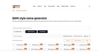 BGMI style name generator