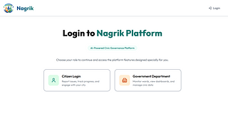 Nagrik – AI Powered Smart Civic Platform