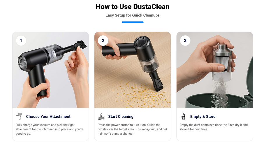 DustaClean Handheld Vacuum Review: Is This Portable Cleaner Worth Buying?
