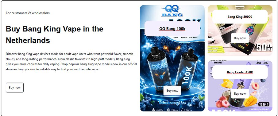 Bang King Vape kopen in Nederland