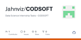 GitHub - Jahnviz/CODSOFT: Data Science Internship Tasks - CODSOFT