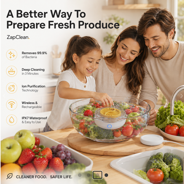 ZapClean Produce Cleaner UK: Review, Technology, Benefits, and Buyer's Guide (2026) ZapClean Produce Cleaner UK: Review, Technology, Benefits, and Buyer's Guide (2026)