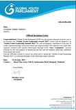  Invitation from Global Parliament  Bangkok Thailand ✌️for Global youth…