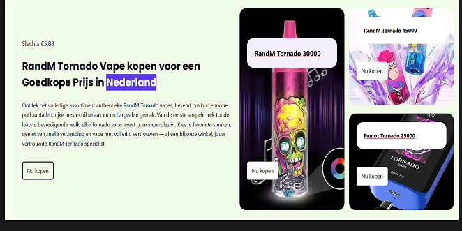 RandM Tornado Vape Nederland