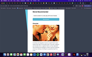 Movie Recommendation App using GEMINI API and NEXTJS