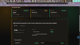 Bazaar Brain - An agentic AI demand forecasting tool for street vendors in Hazratganj, Lucknow