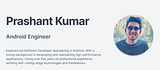 Prashant | Android Developer | Bangalore, India.