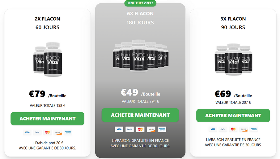 ForceVital Prix, avis, ingrédients (France)