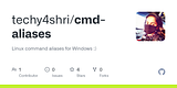 cmd-aliases: Linux command aliases for Windows :)