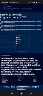 Crypto info(landing page) 