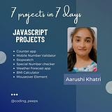 Aarushi Khatri on LinkedIn: #javascript #webdevelopement #projects #codedaily #github #dom | 20 comments