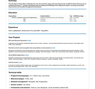 Resume Generator