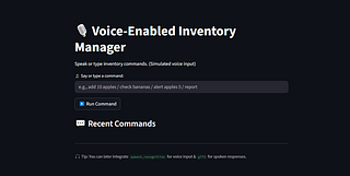 Voice-Enabled Inventory Manager