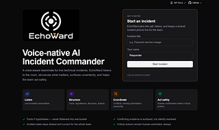 EchoWard — Voice-native AI Incident Commander EchoWard — Voice-native AI Incident Commander