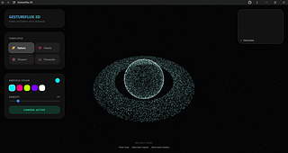 GestureFlux AI — 3D Gesture-Controlled Visualization System