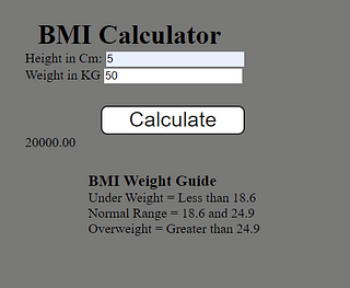 BMI Calculator 