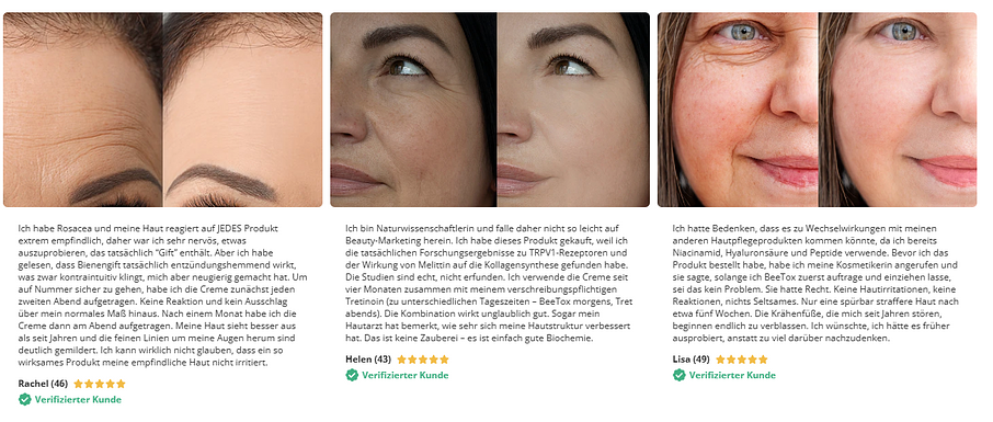 BeeTox Anti-Aging Cream Germany: Beleben Sie Ihren Teint mit Apitoxin-Technologie
