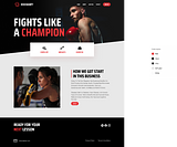 UI (User Interface) design of a gym landing page   