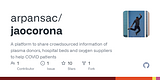 IndiaBeatsCovid - A platform to share crowdsourced information of plasma donors, hospital beds and oxygen suppliers to help COVID patients