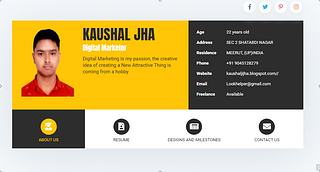 Simple Resume Website