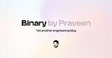 Binary - An engineering blog by Praveen Thirumurugan